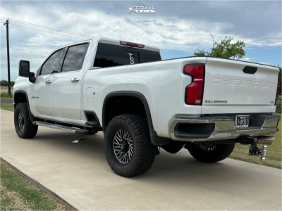 1 2025 Silverado 2500 Hd Chevrolet Ltz Zone Suspension Lift 3in Tis 553bm Black Milled