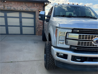 1 2017 F 350 Super Duty Ford Platinum Readylift Leveling Kit Arkon Off Road Athos Black Milled