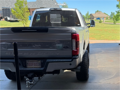 1 2017 F 350 Super Duty Ford Platinum Readylift Leveling Kit Arkon Off Road Athos Black Milled