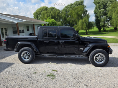 1 2023 Gladiator Jeep Overland Rough Country Suspension Lift 25in Vision Riot Chrome