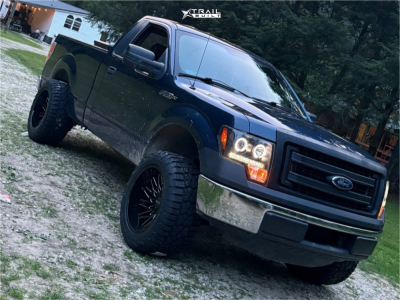 1 2013 F 150 Ford Xl Mammoth Leveling Kit Arkon Off Road Apollo Black Milled