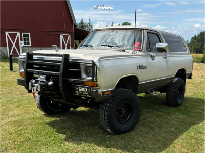 1 1989 Ramcharger Dodge Base Rough Country Suspension Lift 4in Raceline Rockcrusher Black