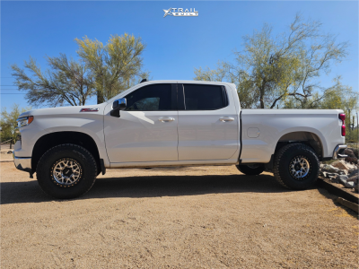 1 2023 Silverado 1500 Chevrolet Lt Kings 25 W Remote Reservoir Suspension Lift 3in Kmc Km549 Machined Black