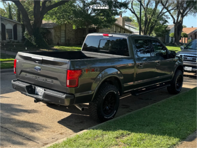 1 2019 F 150 Ford Lariat Eibach Leveling Kit Icon Alloys Vector 6 Satin Black
