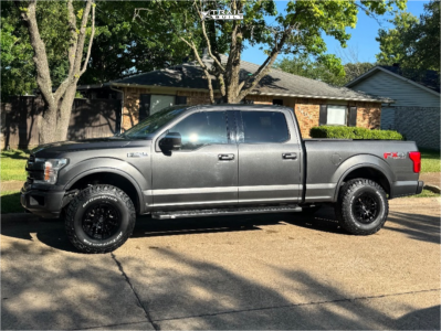 1 2019 F 150 Ford Lariat Eibach Leveling Kit Icon Alloys Vector 6 Satin Black