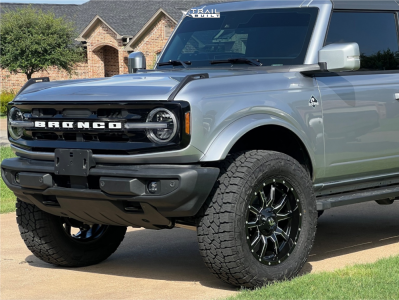 1 2023 Bronco Ford Outer Banks Readylift Leveling Kit Fuel Vandal Black