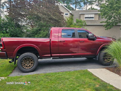 1 2023 3500 Ram Limited Thuren Fabrication Suspension Lift 25in Fuel Rebel 8 Bronze Black