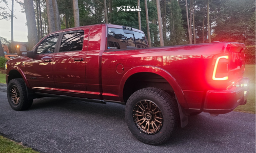 1 2023 3500 Ram Limited Thuren Fabrication Suspension Lift 25in Fuel Rebel 8 Bronze Black