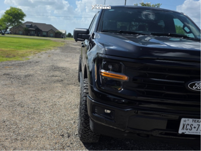 1 2024 F 150 Ford Xlt Rough Country Leveling Kit Fuel Rebel 6 Black
