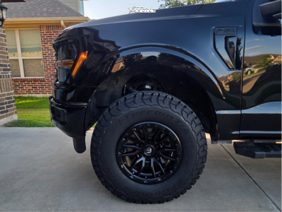 1 2024 F 150 Ford Xlt Rough Country Leveling Kit Fuel Rebel 6 Black