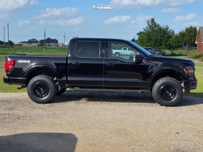 1 2024 F 150 Ford Xlt Rough Country Leveling Kit Fuel Rebel 6 Black