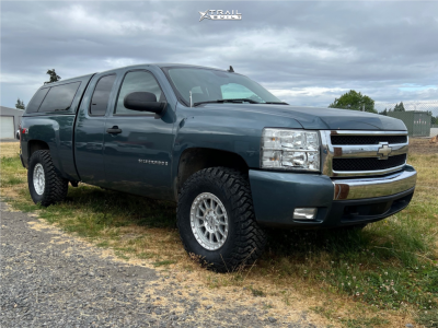 1 2007 Silverado 1500 Chevrolet Lt Rough Country Leveling Kit Dts 606ms Machined Silver