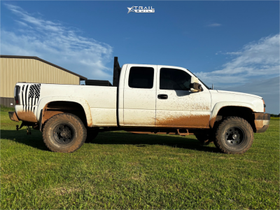 1 2003 Silverado 2500 Hd Chevrolet Ls Rough Country Suspension Lift 3in American Racing Baja Black