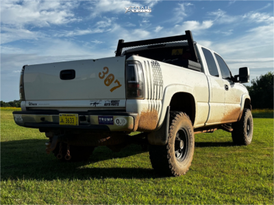 1 2003 Silverado 2500 Hd Chevrolet Ls Rough Country Suspension Lift 3in American Racing Baja Black