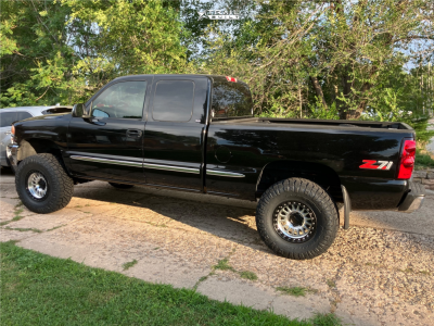 1 1999 Sierra 1500 Gmc Sle Rough Country Suspension Lift 6in Kmc Km552 Silver Machined