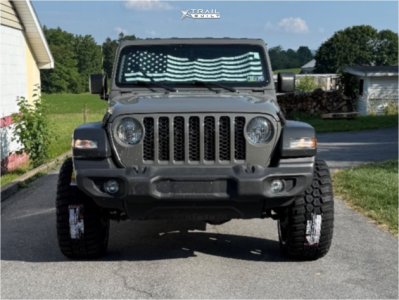 1 2020 Gladiator Jeep Sport S Rough Country Leveling Kit Off Road Monster M17 Black Milled