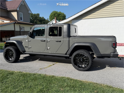 1 2020 Gladiator Jeep Sport S Rough Country Leveling Kit Off Road Monster M17 Black Milled