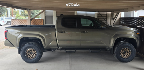 1 2025 Tacoma Toyota Trd Sport Rough Country Suspension Lift 35in Rough Country 87 Series Bronze Black