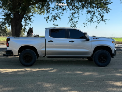 1 2019 Silverado 1500 Chevrolet Custom Trail Boss Readylift Leveling Kit Kmc Km549 Satin Black
