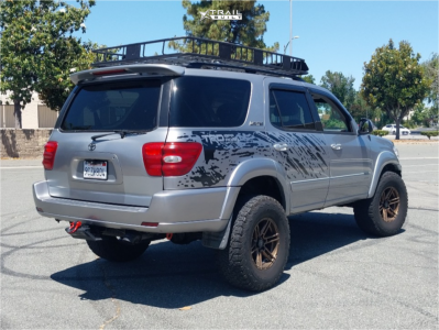 1 2002 Sequoia Toyota Limited Rough Country Suspension Lift 3in Venomrex Vr602 Desert Bronze