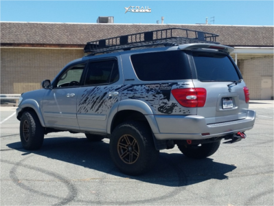 1 2002 Sequoia Toyota Limited Rough Country Suspension Lift 3in Venomrex Vr602 Desert Bronze