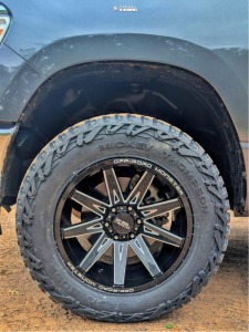 1 2022 1500 Ram Big Horn Rough Country Suspension Lift 35in Off Road Monster M25 Black Milled