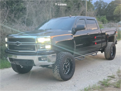 1 2014 Silverado 1500 Chevrolet Lt Zone Suspension Lift 6in Hostile Sprocket Black Milled