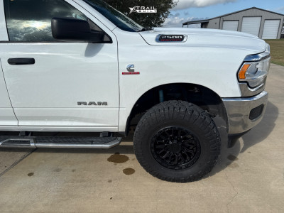 1 2019 2500 Ram Tradesman Bilstein Leveling Kit Hostile H135 Satin Black Asphalt