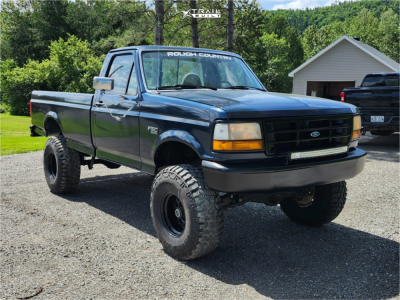 1995 Ford F-150 - 15x10 -39mm - Rough Country Steel Wheel - Suspension Lift 6" - 35" x 12.5"