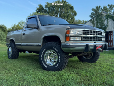 1 1992 K1500 Chevrolet Silverado Unknown Leveling Kit Us Mags Indy Polished