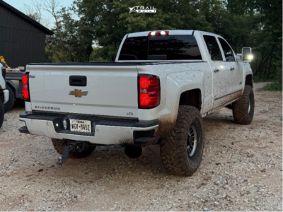 1 2017 Silverado 2500 Hd Chevrolet Ltz Cognito Leveling Kit Kmc Km542 Silver Machined