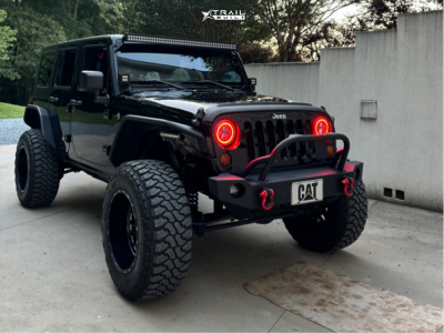 1 2010 Wrangler Jeep Sport Teraflex Suspension Lift 45in Fuel Triton Black Milled