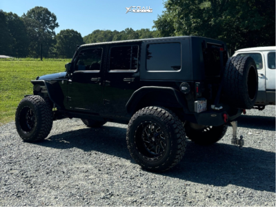 1 2010 Wrangler Jeep Sport Teraflex Suspension Lift 45in Fuel Triton Black Milled