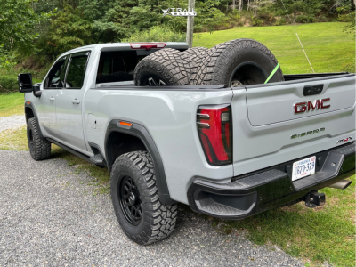 1 2024 Sierra 2500 Hd Gmc At4x Stock Stock Kmc Km451 Satin Black