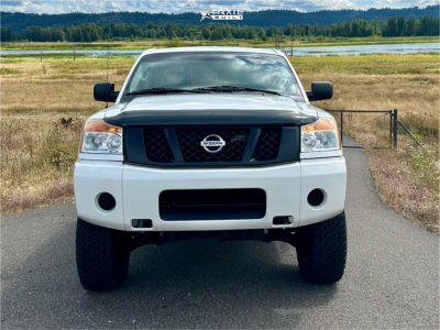 1 2012 Titan Nissan S Rough Country Suspension Lift 6in Fuel Rebar 6 Black