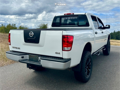 1 2012 Titan Nissan S Rough Country Suspension Lift 6in Fuel Rebar 6 Black