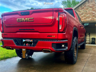 1 2025 Sierra 1500 Gmc At4 Readylift Leveling Kit Kmc Km552 Bronze Black