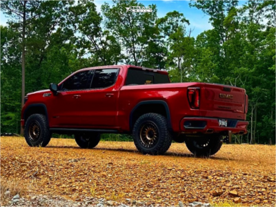 1 2025 Sierra 1500 Gmc At4 Readylift Leveling Kit Kmc Km552 Bronze Black