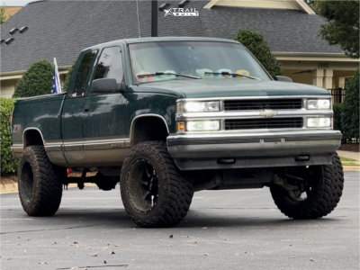 1 1998 K1500 Chevrolet Silverado Rough Country Suspension Lift 6in Moto Metal M0970 Machined Accents