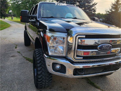 2013 Ford F-250 Super Duty - 20x10 -19mm - Hardrock Overdrive - Suspension Lift 5" - 37" x 12.5"