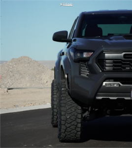 1 2025 Tacoma Toyota Trd Sport Rough Country Suspension Lift 35in Kmc Km542 Black