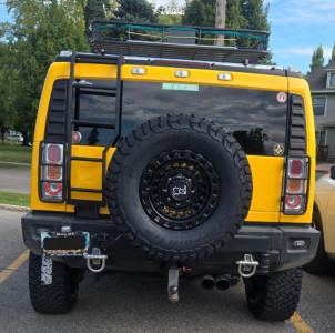 1 2005 H2 Hummer Base Stock Stock Black Rhino Sentinel Matte Black