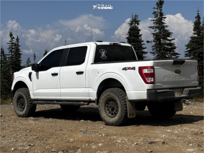1 2021 F 150 Ford Xl Rough Country Suspension Lift 3in Method Mr305 Black