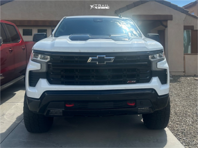 1 2023 Silverado 1500 Chevrolet Lt Trail Boss Readylift Leveling Kit Kmc Km542 Black