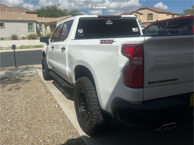 1 2023 Silverado 1500 Chevrolet Lt Trail Boss Readylift Leveling Kit Kmc Km542 Black