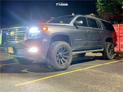 1 2017 Suburban Chevrolet Premier Rough Country Suspension Lift 6in Fuel Contra Black Milled