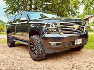 1 2017 Suburban Chevrolet Premier Rough Country Suspension Lift 6in Fuel Contra Black Milled