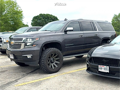 1 2017 Suburban Chevrolet Premier Rough Country Suspension Lift 6in Fuel Contra Black Milled