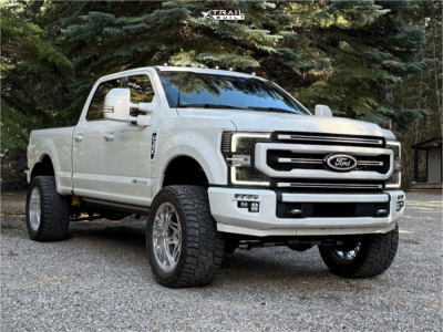 1 2022 F 350 Super Duty Ford Platinum Carli Suspension Lift 25in American Force Independence Black
