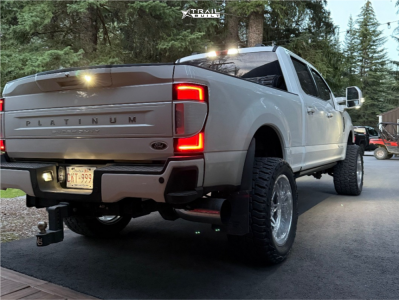 1 2022 F 350 Super Duty Ford Platinum Carli Suspension Lift 25in American Force Independence Black